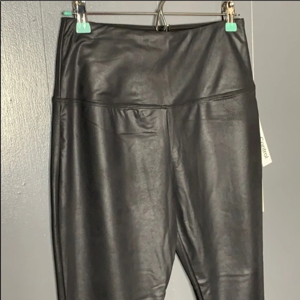 Rachel‎ Zoe black faux leather leggings size M